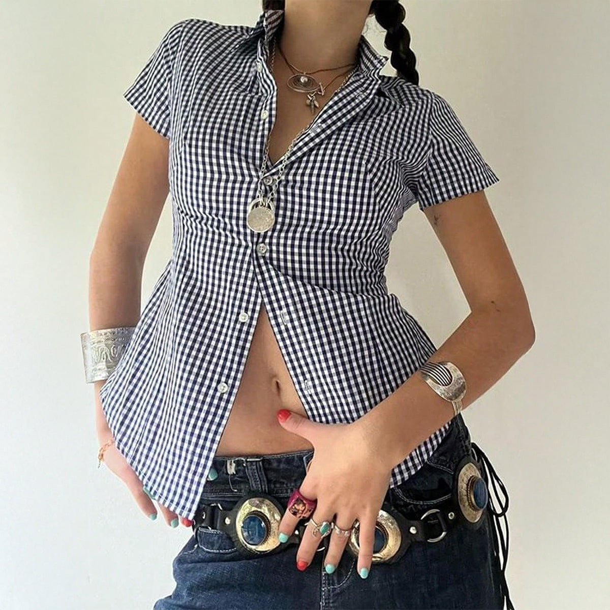 Casual Vacation Style Fitted Women's Shirt
