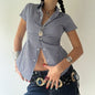 Casual Vacation Style Fitted Women's Shirt
