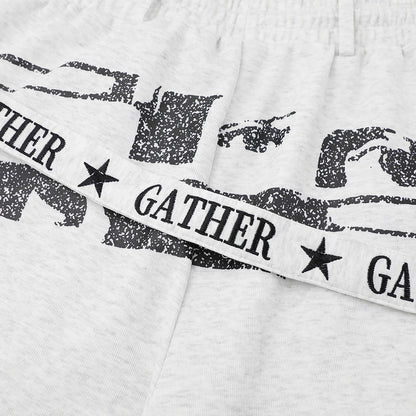 Pantalones cortos estampados con letras de graffiti