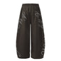 Letter hot stamping diamond drawstring curved knife sweatpants
