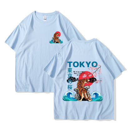 Japón Tokio Harajuku Camiseta Oversize Ropa urbana HipHop