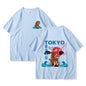 Japón Tokio Harajuku Camiseta Oversize Ropa urbana HipHop