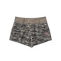 Pantalones cortos de mezclilla de camuflaje de doble capa de tiro bajo