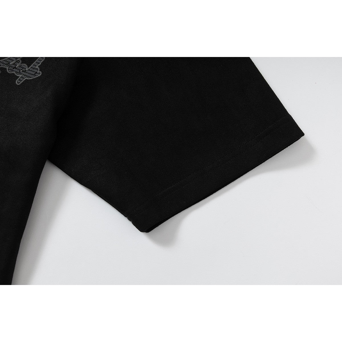 Vintage T-Shirt Men's Fashion Loose Velvet Oversized Short Sleeve