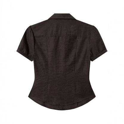 V-neck short sleeved shirt