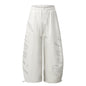 Letter hot stamping diamond drawstring curved knife sweatpants