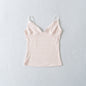Camiseta sin mangas con cuello de pico a rayas