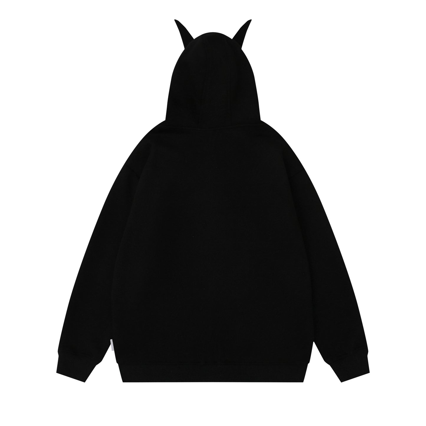 Print Letter Embroidery Faux Fur Hooded Zip-Up Hoodie Sweatshirt