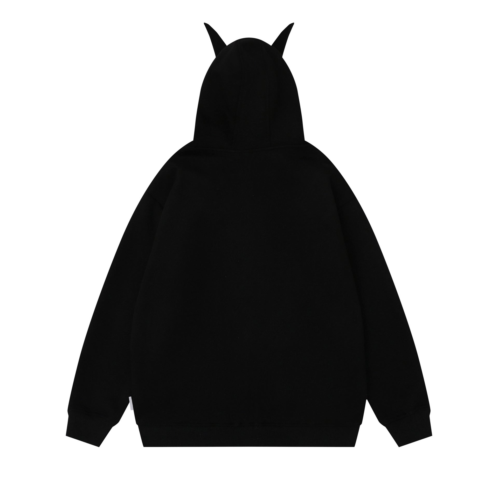 Print Letter Embroidery Faux Fur Hooded Zip-Up Hoodie Sweatshirt