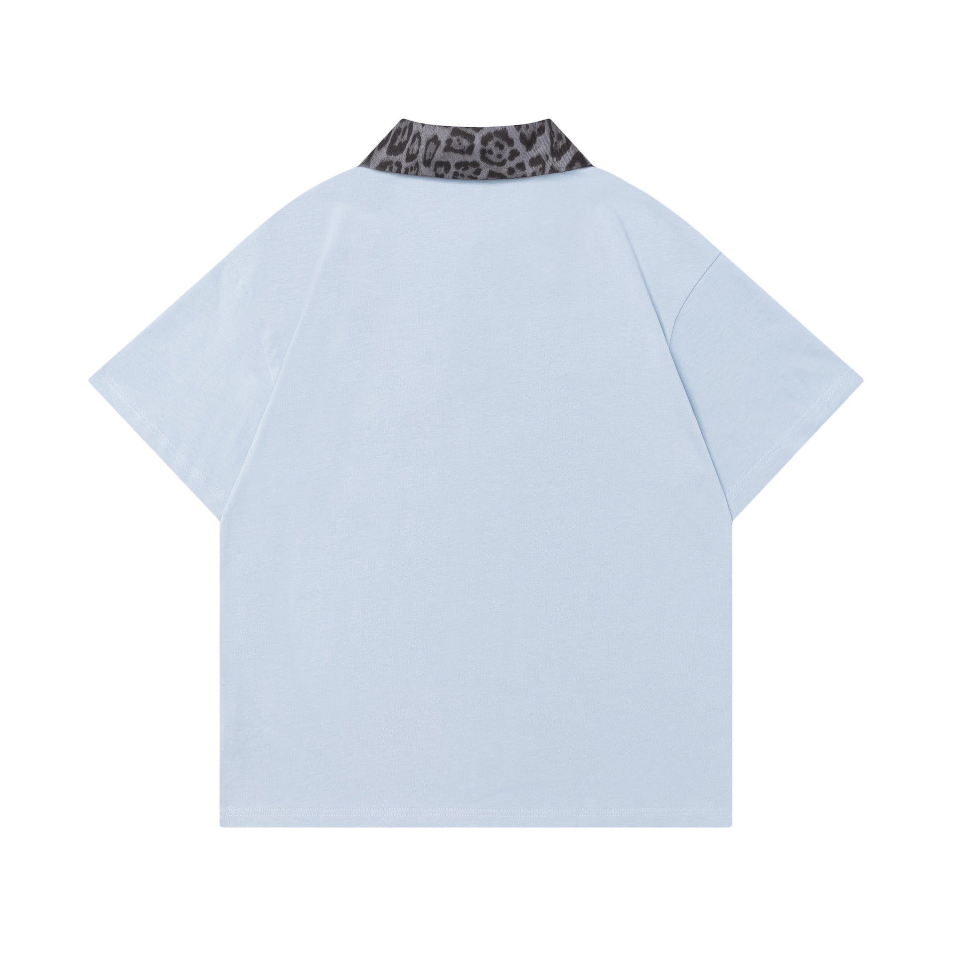 Hello Kitty Embroidered Color blocked Polo Neck T-shirt