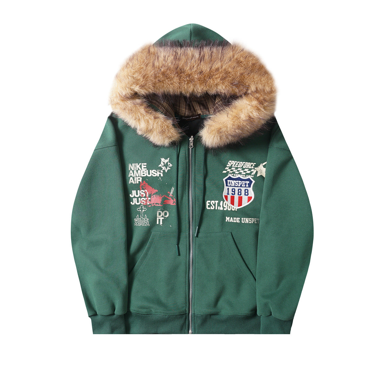sudadera con capucha y cremallera