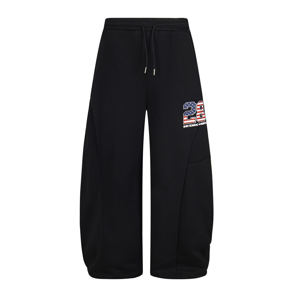 Pantalones deportivos bordados con tela adhesiva