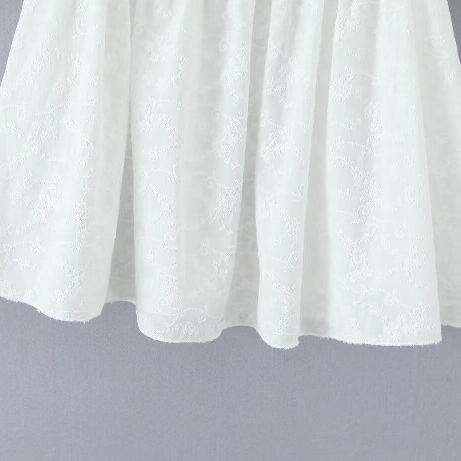 Fashionable  Women's Sweet Puff Sleeve Unique Babydoll Blouse