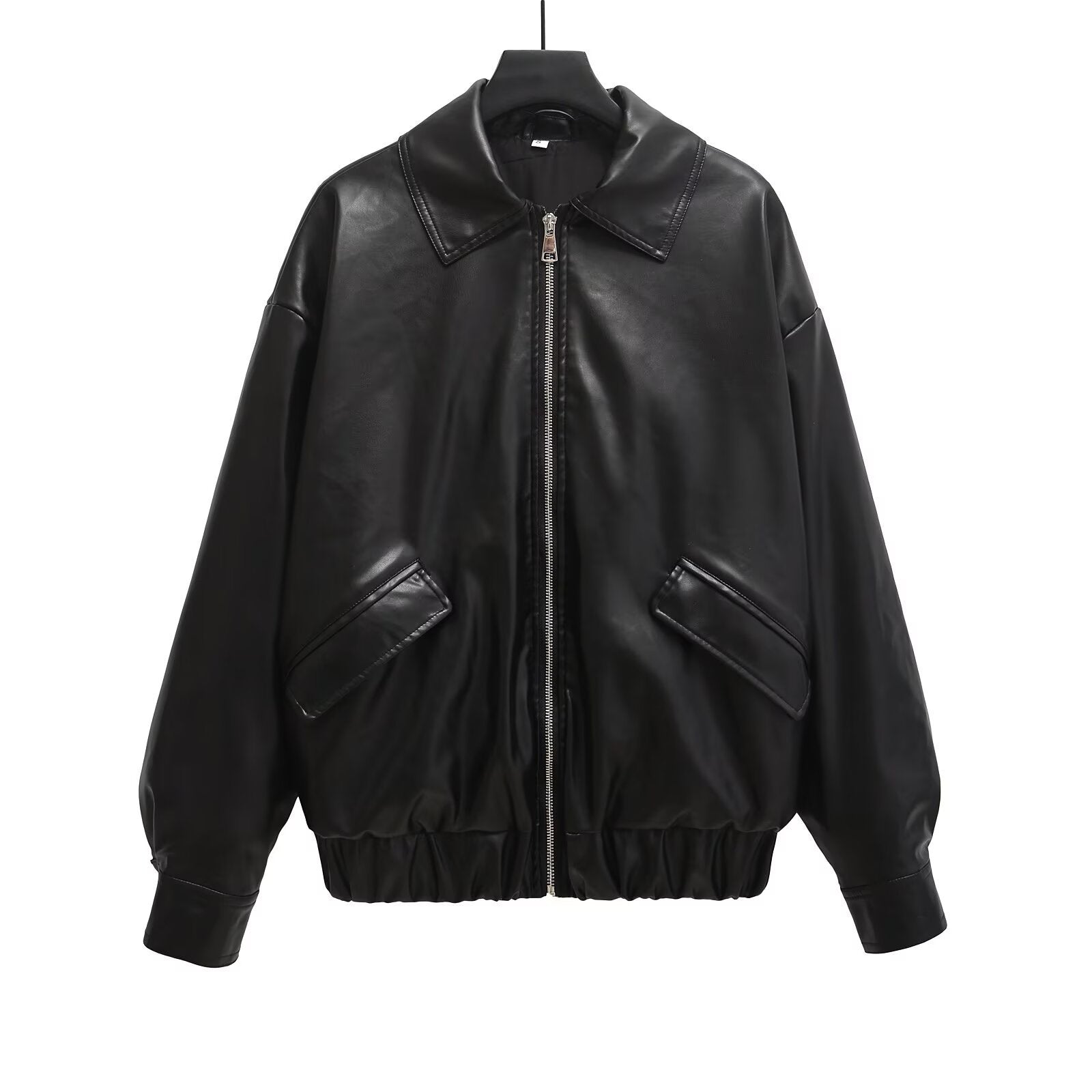 Imitation leather jacket and leather jacket