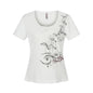 Print Henley Neck Short Sleeve T-Shirt Texture Casual Breathable Comfortable Top