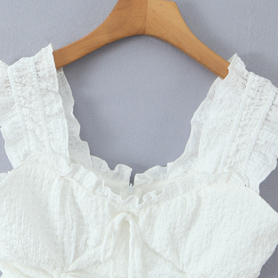 Charming Ruffle Sweetheart Sleeveless Dress
