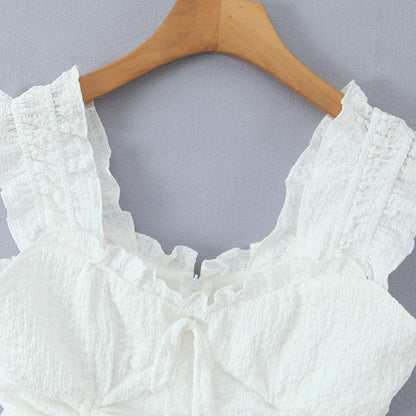 Charming Ruffle Sweetheart Sleeveless Dress