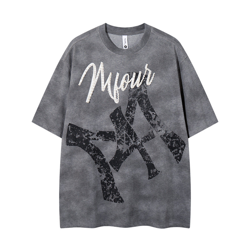 Style Tie-Dye Oversized Cotton Short Sleeve T-Shirt