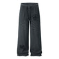 Lazy striped curved knife sweatpants