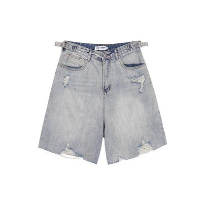 Shorts vaqueros desgastados y lavados