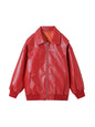 Chaqueta bomber de piel sintética, chaqueta oversize con cremallera, manga larga, otoño, nueva ropa de abrigo, estilo urbano, abrigo de invierno