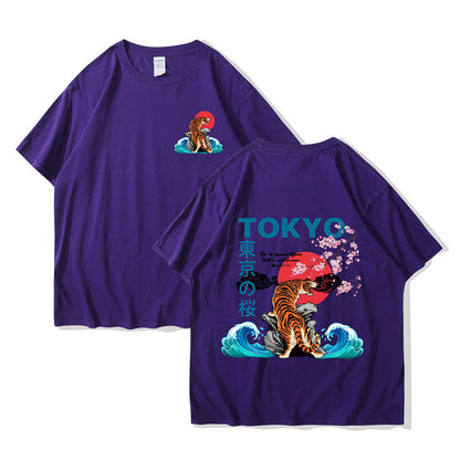 Japón Tokio Harajuku Camiseta Oversize Ropa urbana HipHop