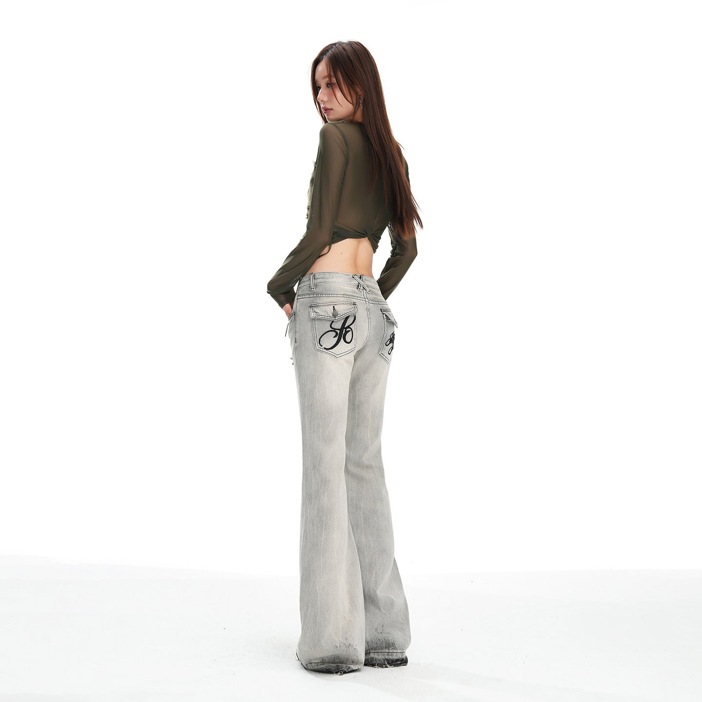Style Low Waist Flared Jeans for Women