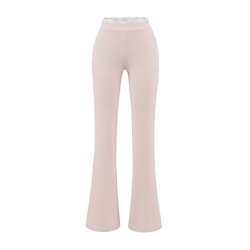 Lace lace low waisted flared pants