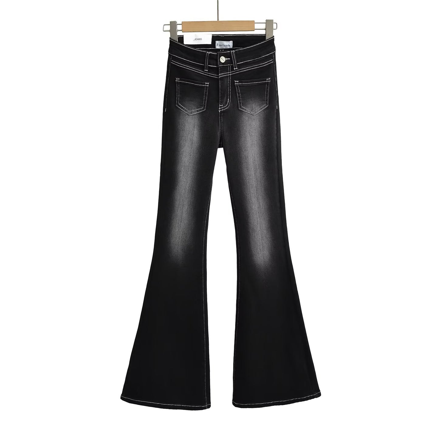 Front pocket flared jeans flared pants