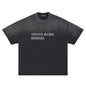 Camiseta de manga corta oversized desgastada de streetwear a la moda