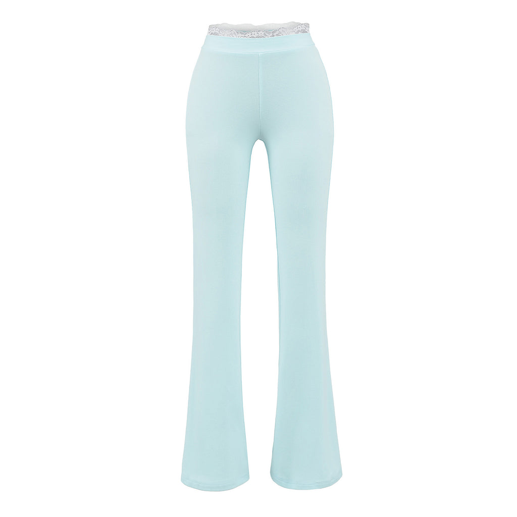 Lace lace low waisted flared pants