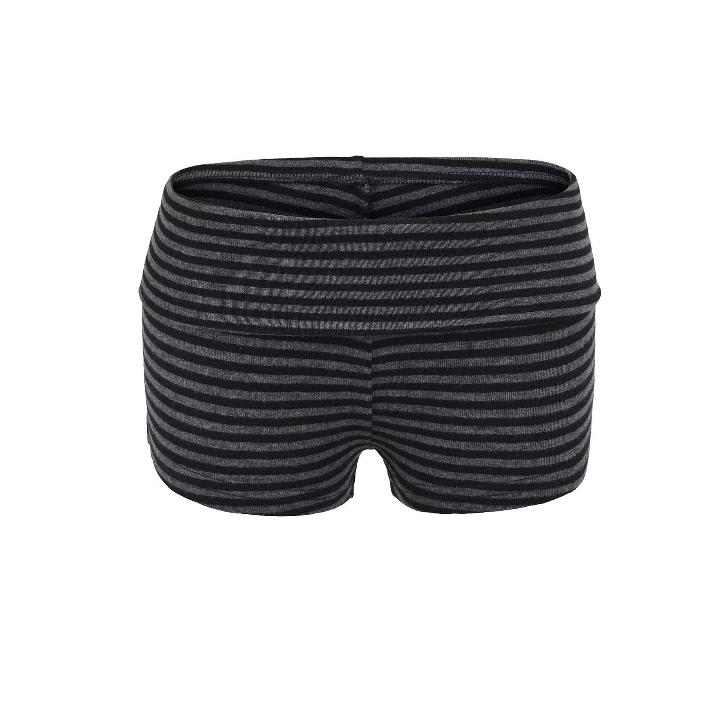 Shorts ajustados a rayas