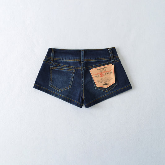 Shorts vaqueros de talle bajo con dos botones