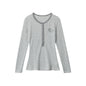 Long Sleeve T-Shirt with Henley Neckline Inner Wear Fitted