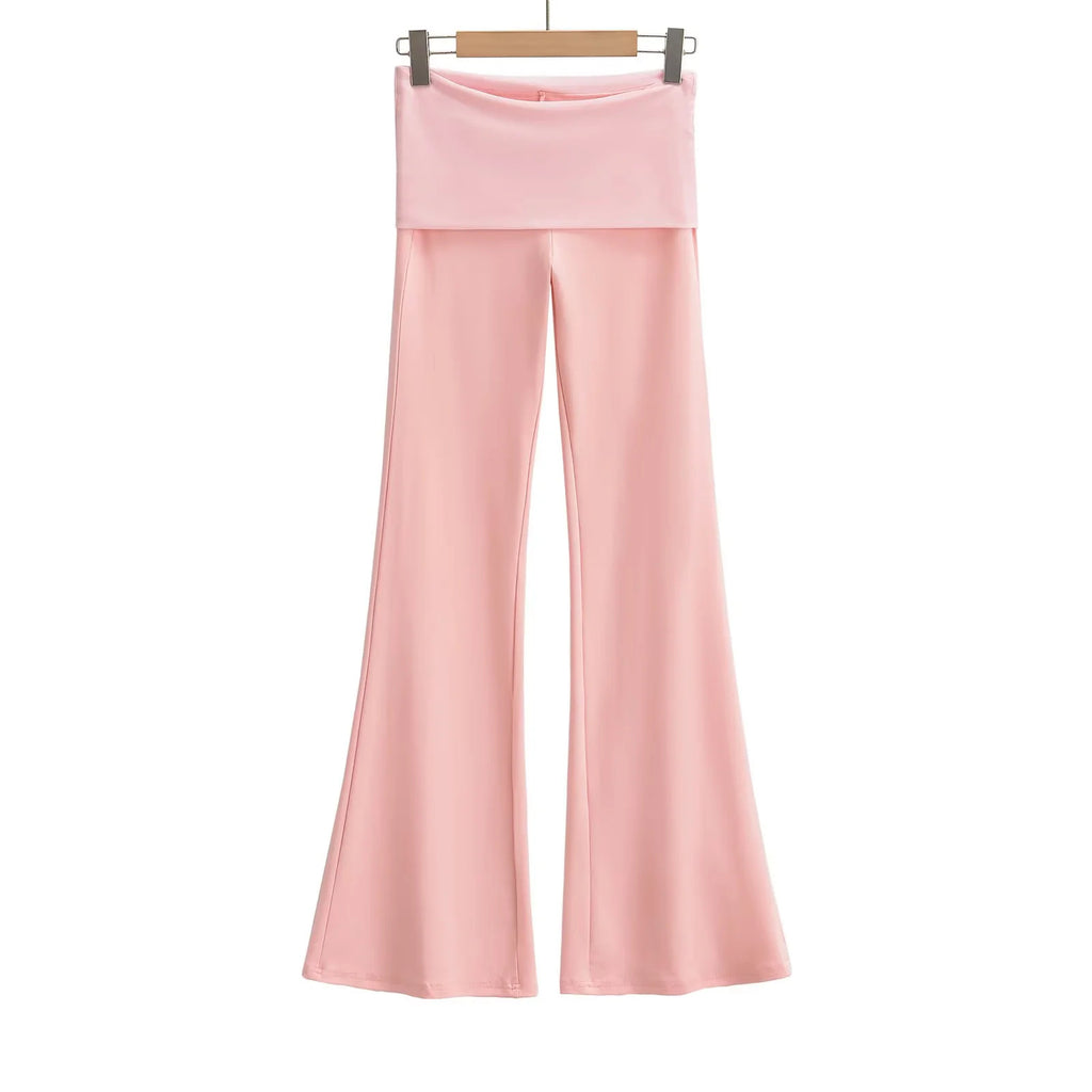 Low waisted slightly flared pants