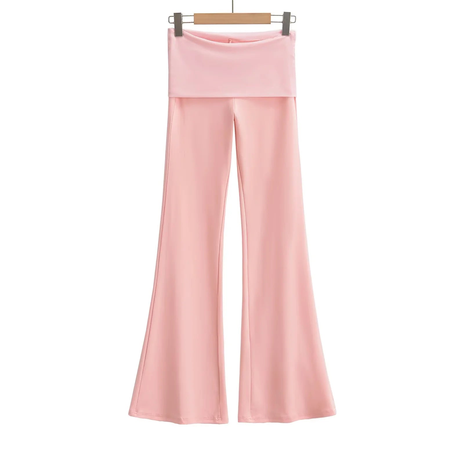 Low waisted slightly flared pants