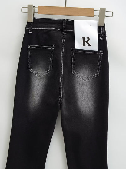 Front pocket flared jeans flared pants