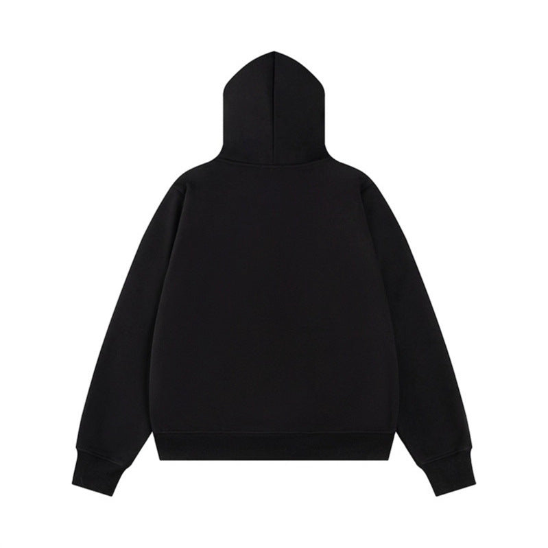 Rivet Fur Collar Hoodie Women's Retro Loose Casual Straight Shoulder Jacket