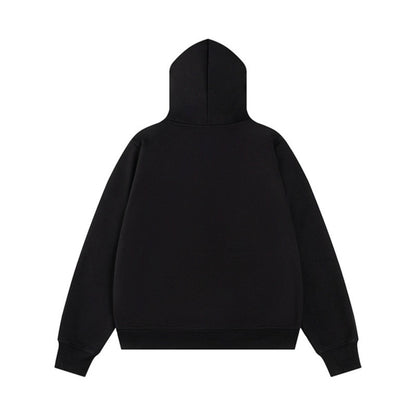 Rivet Fur Collar Hoodie Women's Retro Loose Casual Straight Shoulder Jacket