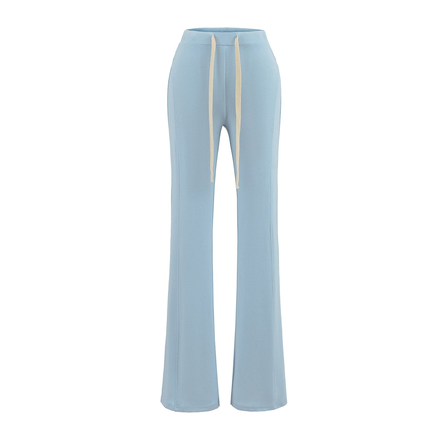 Pantalón de tiro bajo, ajustado, ligeramente acampanado
