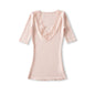 V-neck lace T-shirt