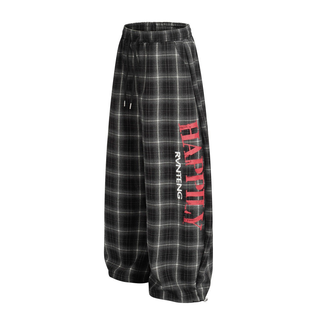 Loose plaid pants