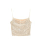Top sin tirantes con lentejuelas