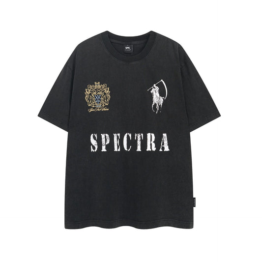 Streetwear Vintage Embroidered Short Sleeve T-Shirt Cotton Oversize Casual Tee Top
