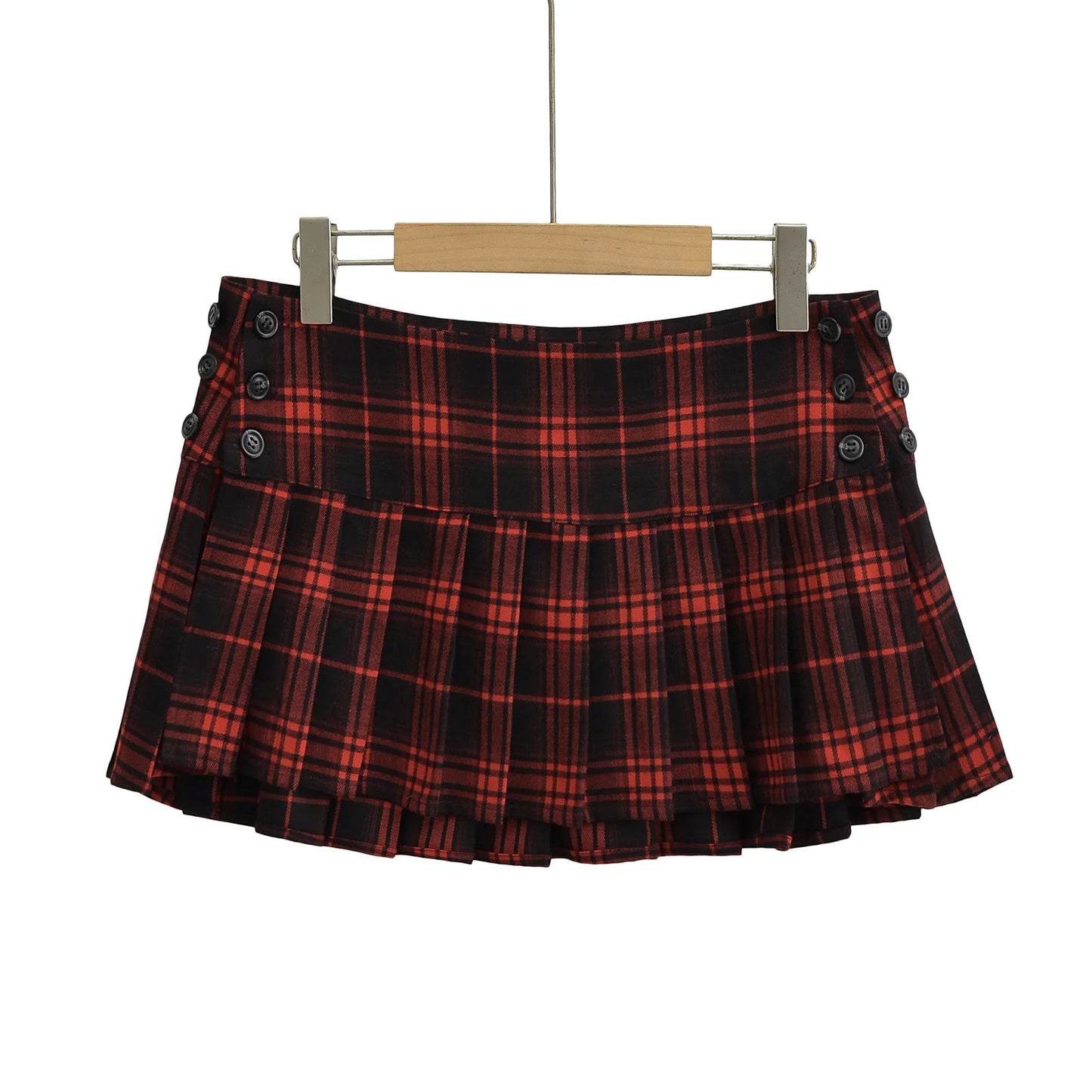 Falda a cuadros de talle bajo