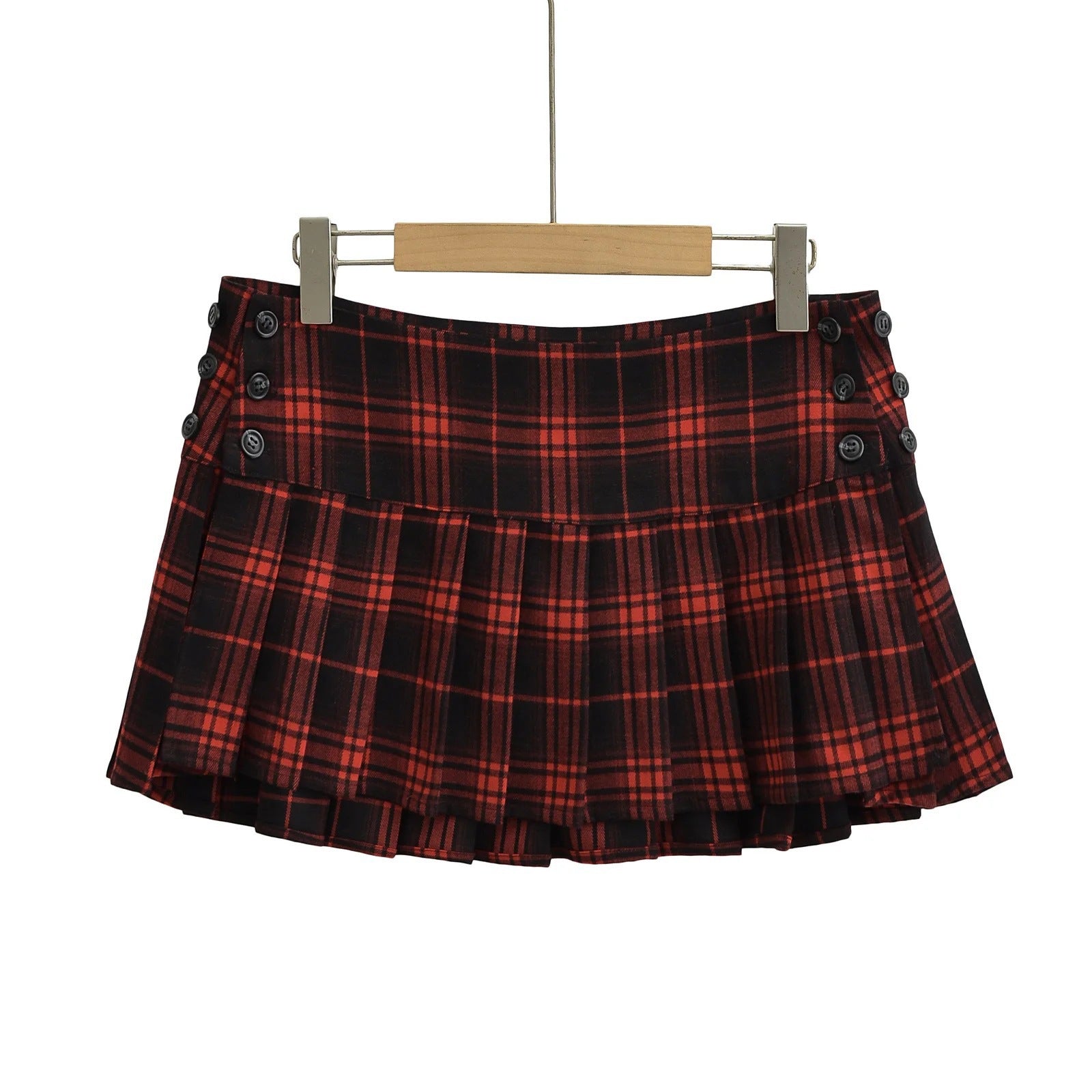 Low waist plaid skirt