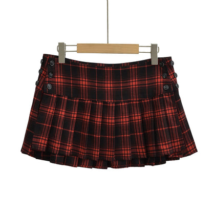 Falda a cuadros de talle bajo