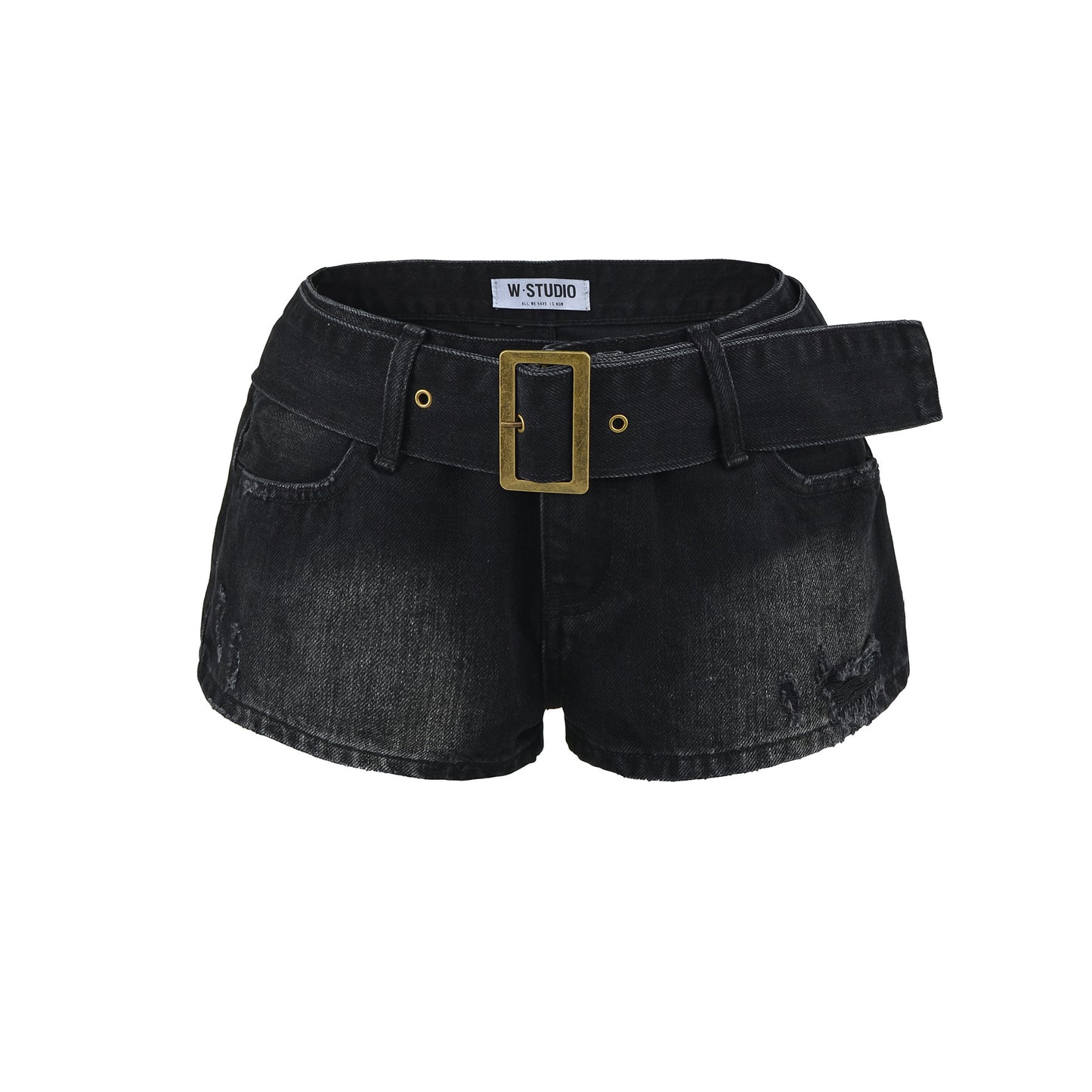 Shorts vaqueros con cinturón