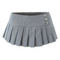 Falda plisada de traje de talle bajo