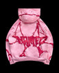 Sudadera con capucha de tres colores estampada con espuma de felpa